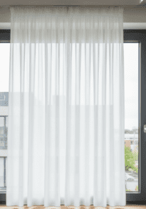 2 x 5 Meter White Plain Voile-Ready to Hang with Hooks