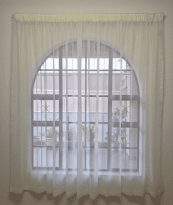 Ebi & Co Interiors Cream Plain Voile- 5 Meter Ready to Hang.png