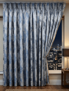 Light Blue and Dark Blue Pattern Striped 5M Curtain